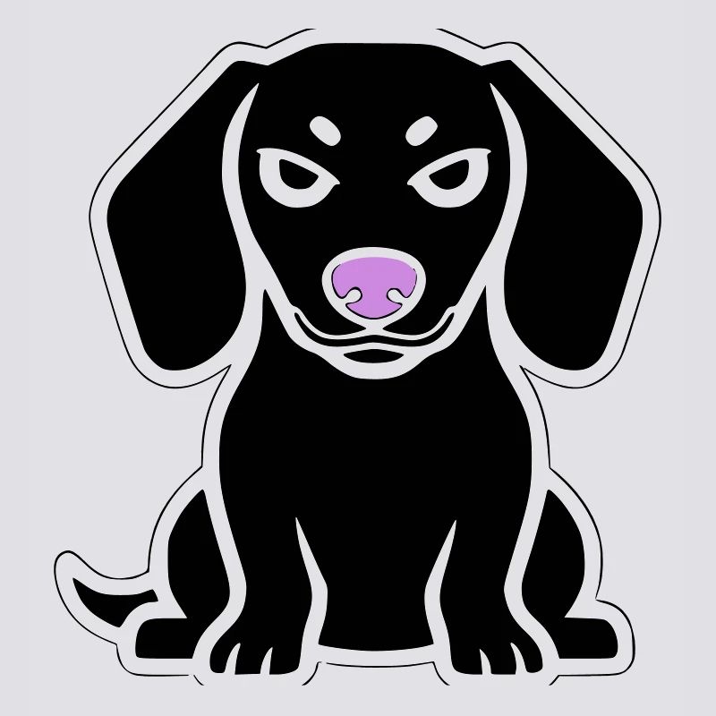 Dessin animé chiot teckel