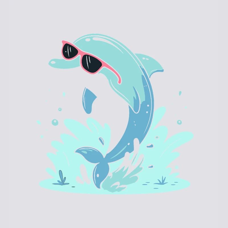 Delfin-Sommer-Pinkbrille