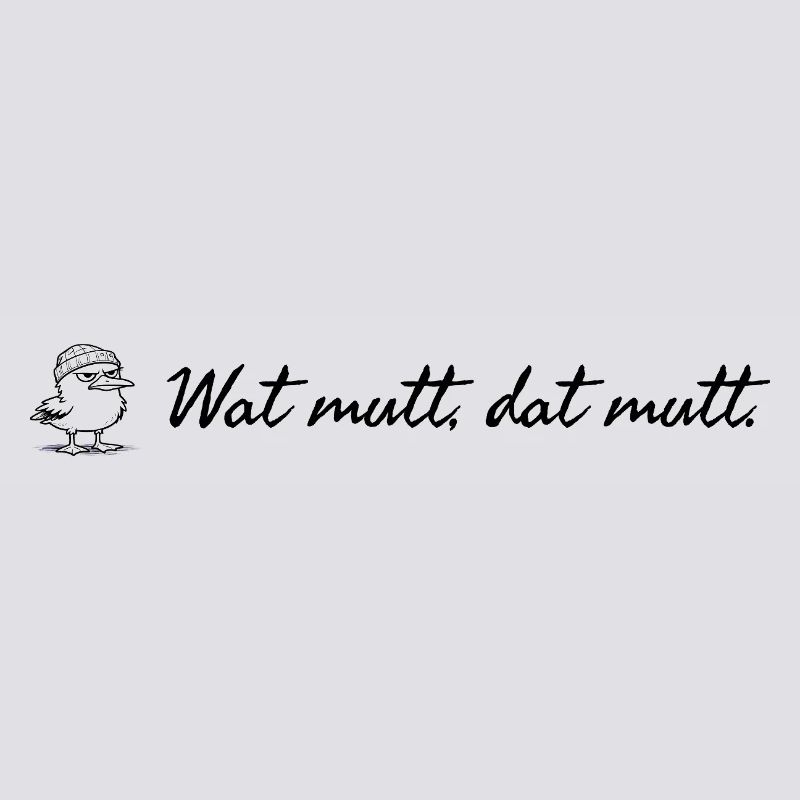 Wat mutt dat mutt plattdeutscher Spruch mit Möwe
