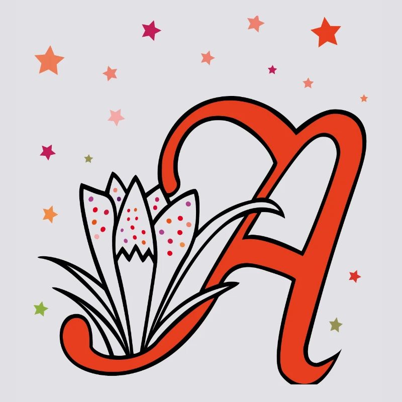 Buchstabe, Initiale, Blume