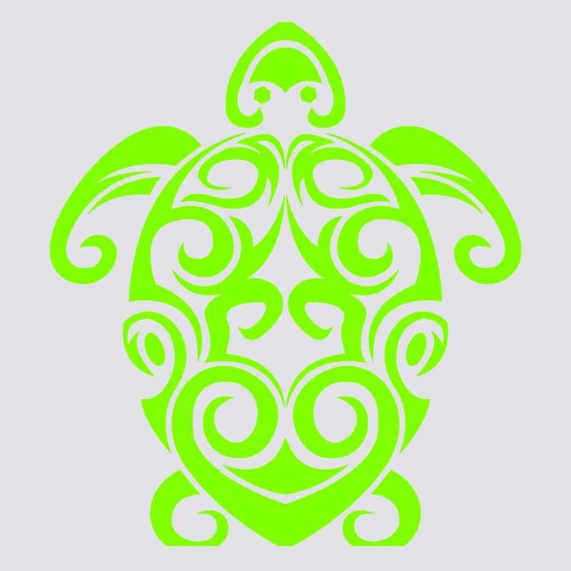 Glowing Turtle Tribal Pattern