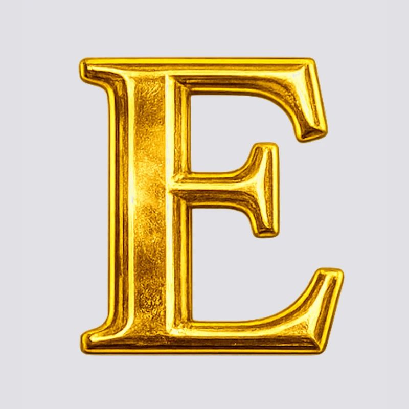 Goldenes E Monogramm-Design