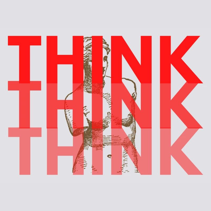 Typographie Superposée Red Think