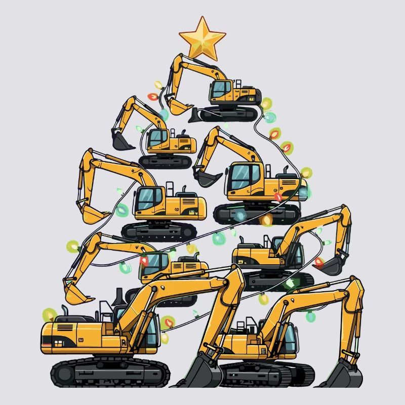 Funny Excavator Christmas Tree Gift
