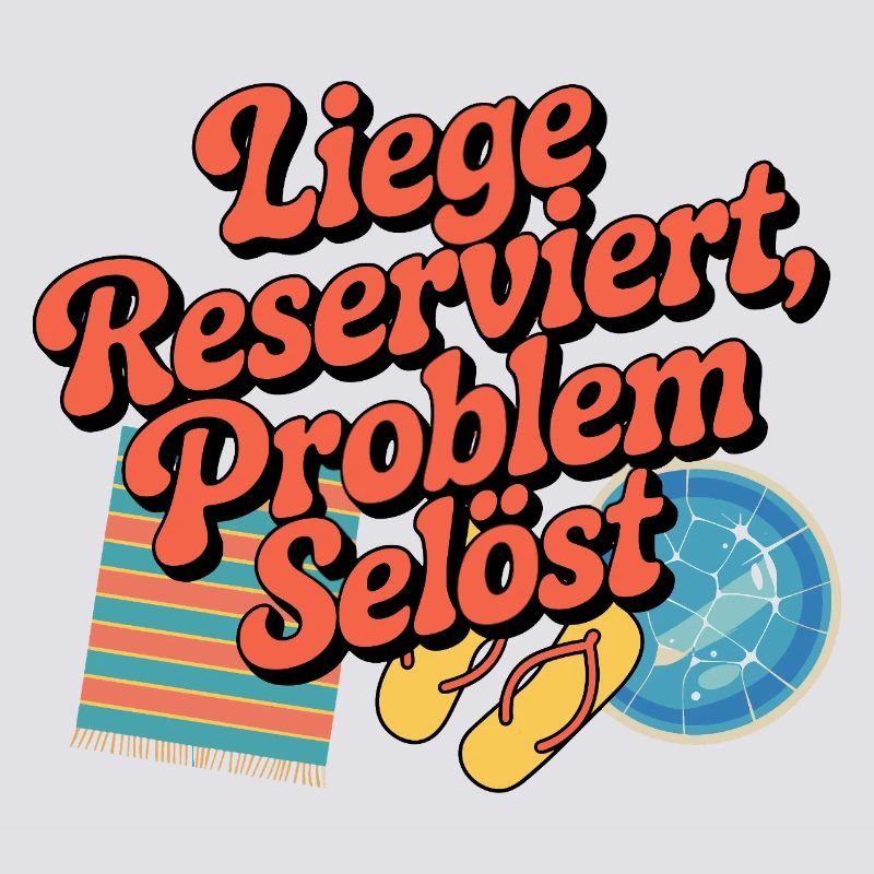 Lounger Reserved Problem solves funny beach