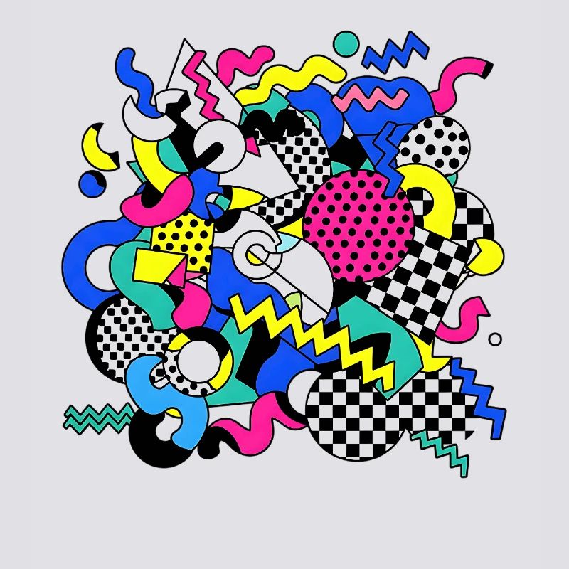 Neon Chaos Pop Art Pattern