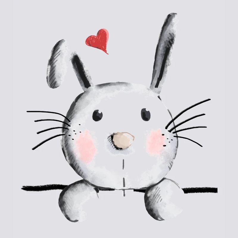 Rabbit with heart - rabbit - bunny - mucki - rabbit