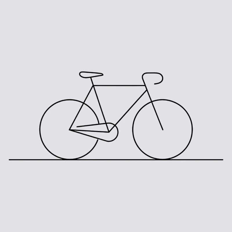 Silhouette moderne d’art de lignes de vélo