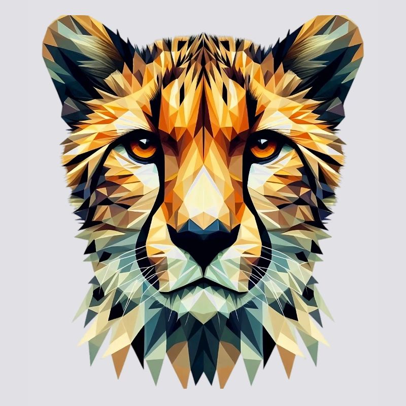 Guépard polygonal