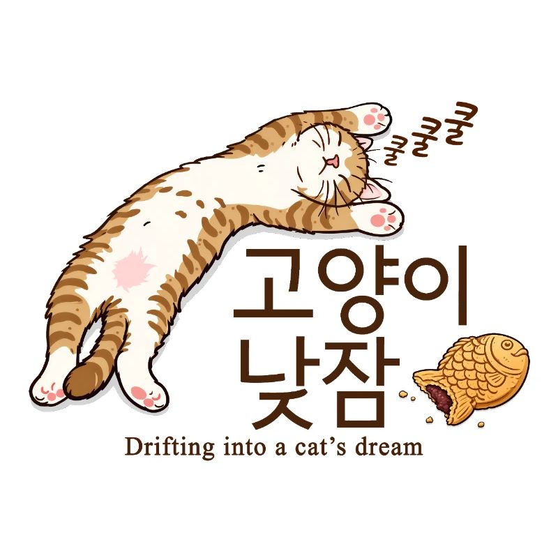 Rêve de chat coréen endormi