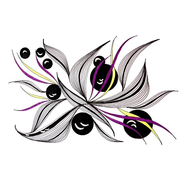 Black and White Flower Beam Pattern