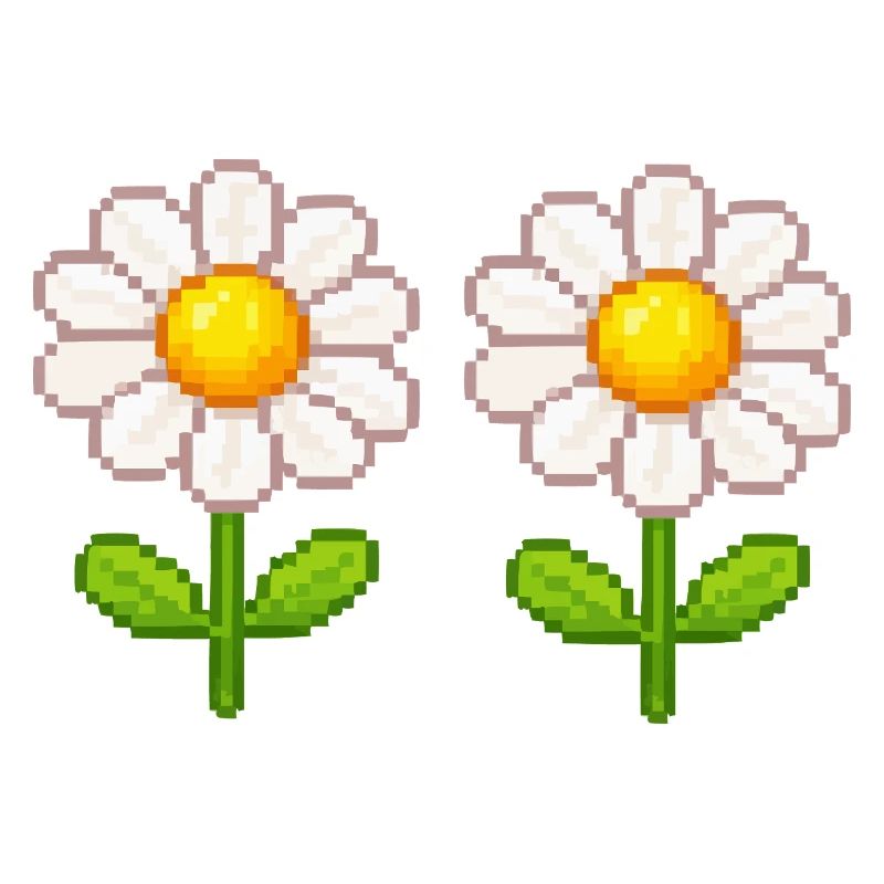Fleurs doubles Pixel Daisy