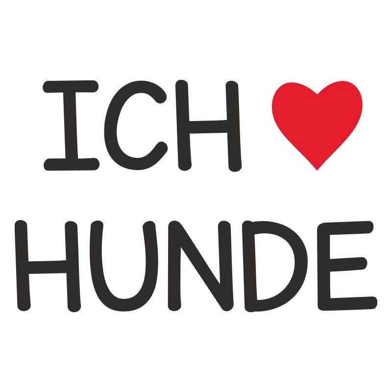Ich ❤️ Hunde – Süßes Hundeliebe Textdesign