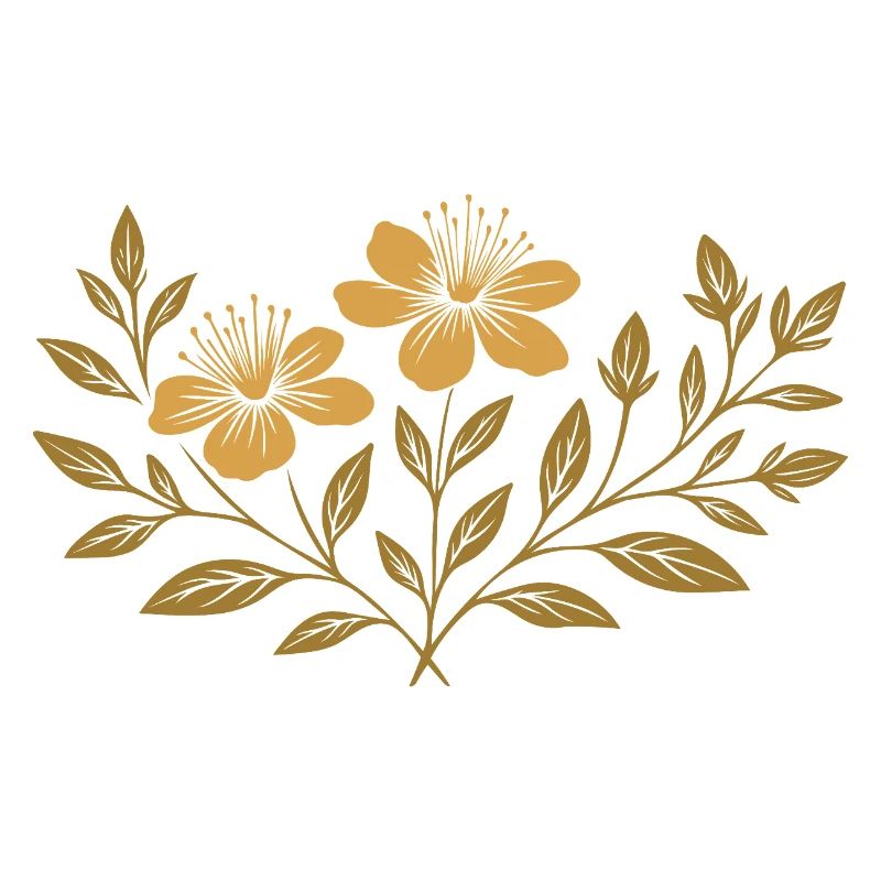 St. John's Wort - Botanical Design for Midsummer