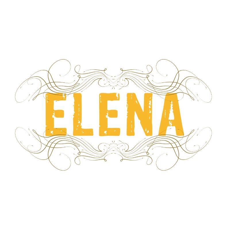 Lettrage ELENA décoré
