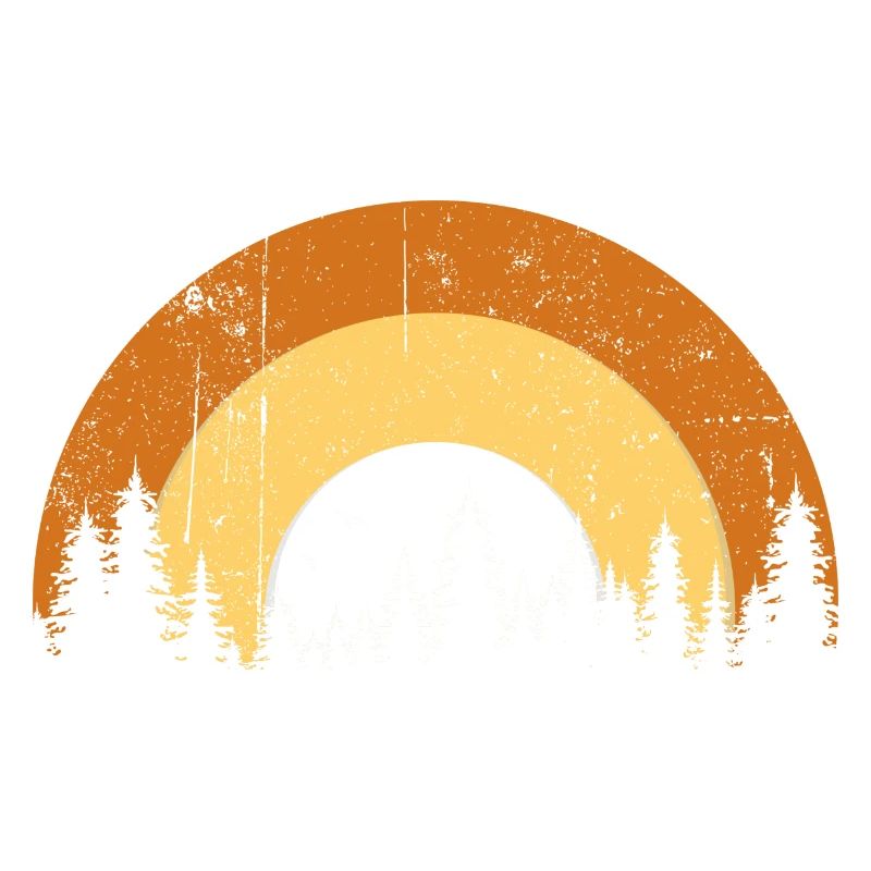 Sunset Pines Silhouette