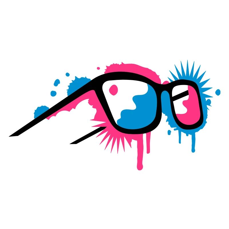 3D glasses in graffiti style
