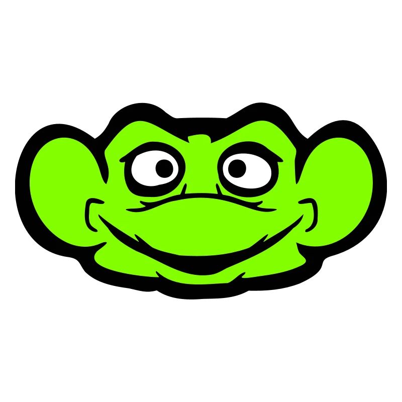 Frosch Kröte lächelt lustig Comic glücklich Cool
