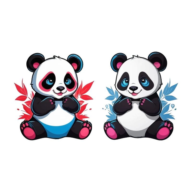 2 Panda Geschwister