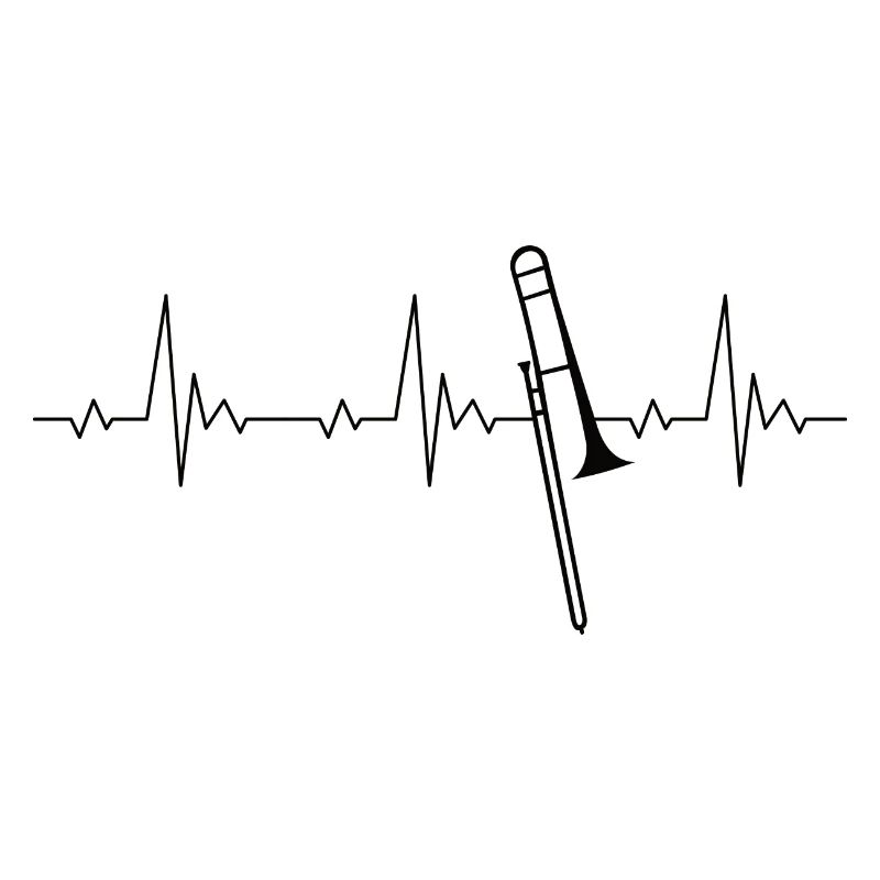 Trombone heartbeat frequency pulse ECG