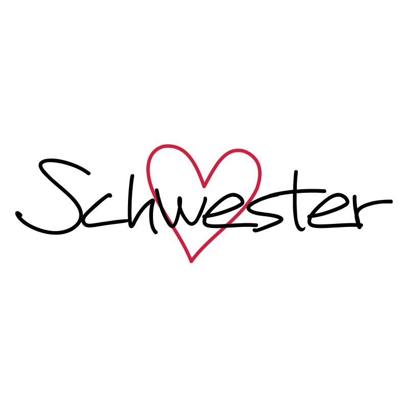 Herz Schwester Schwesterherz Geschenk Liebe