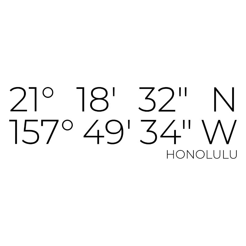 Coordinates: Honolulu, Oahu, Hawaii