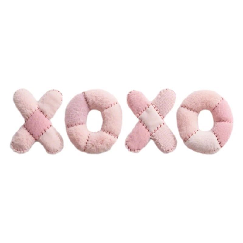 XOXO Design Pink en peluche patchwork