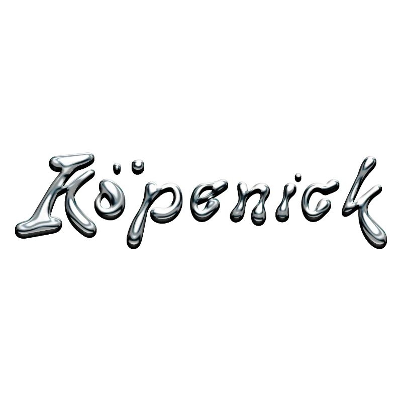 Typographie Köpenick Liquid Chrome