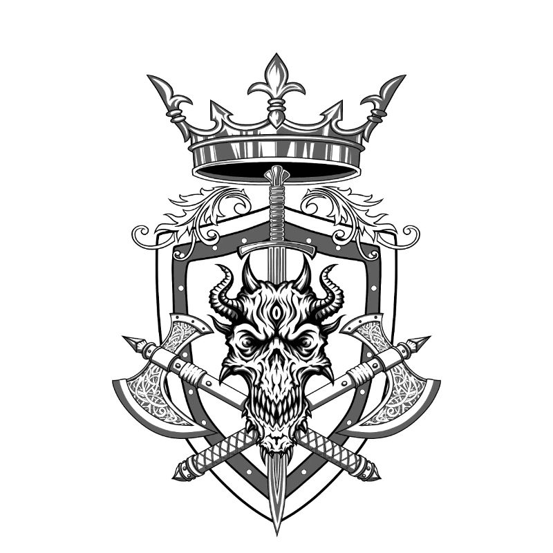 “Crowned Demon Warrior Crest”