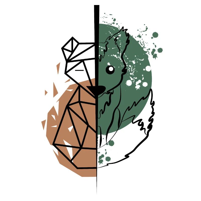 Fox origami vs drawing