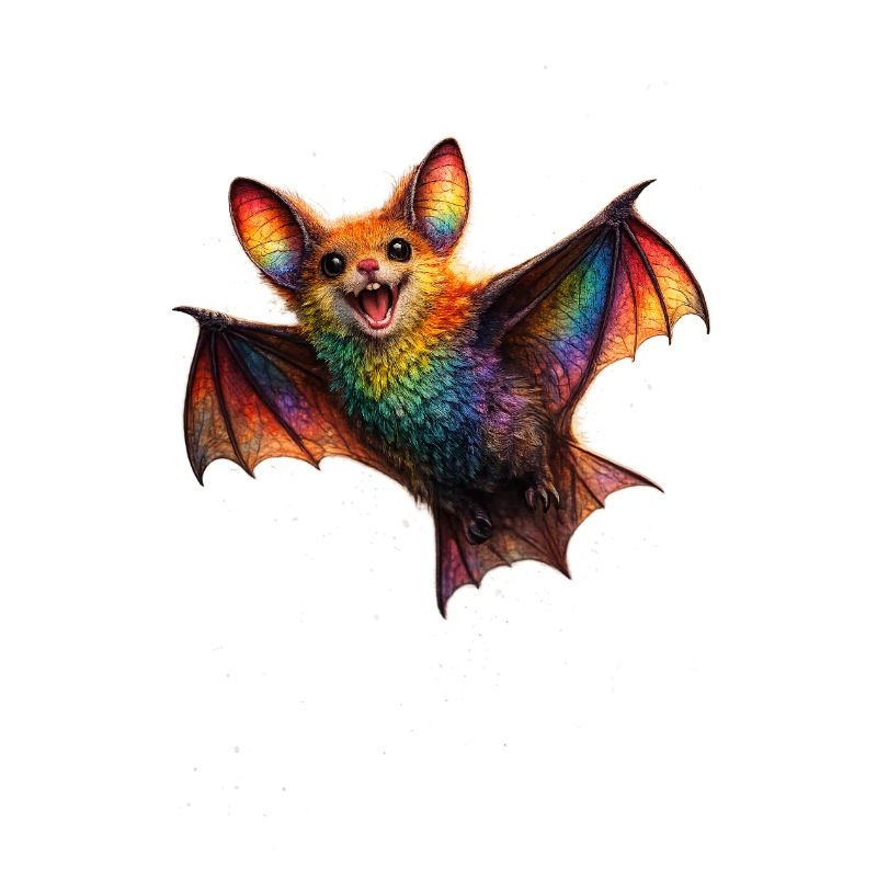 Rainbow Bat Night Creature