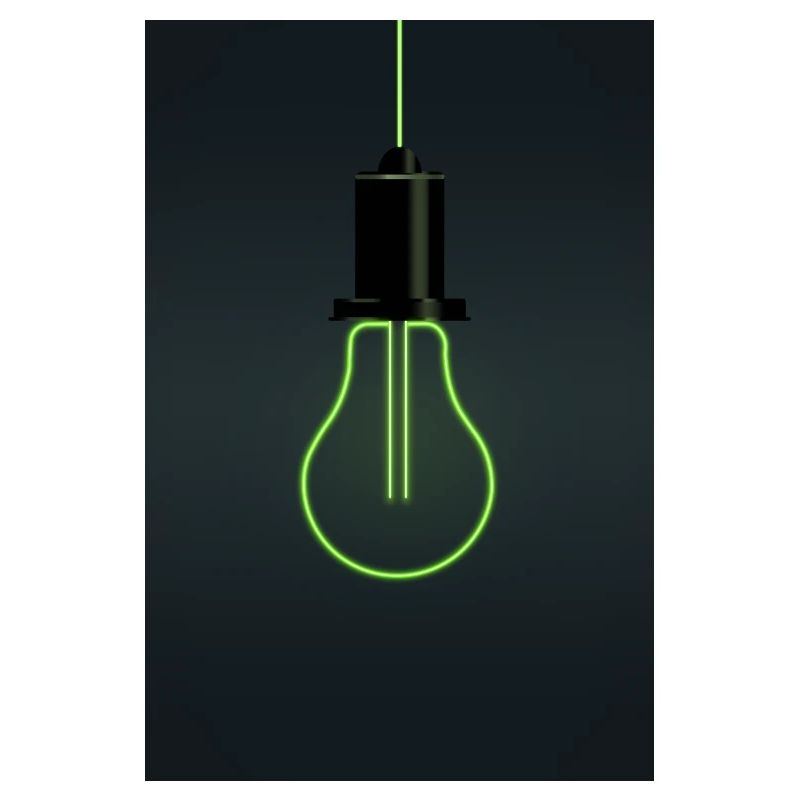 Neon Light Bulb – Minimalist Idea Design