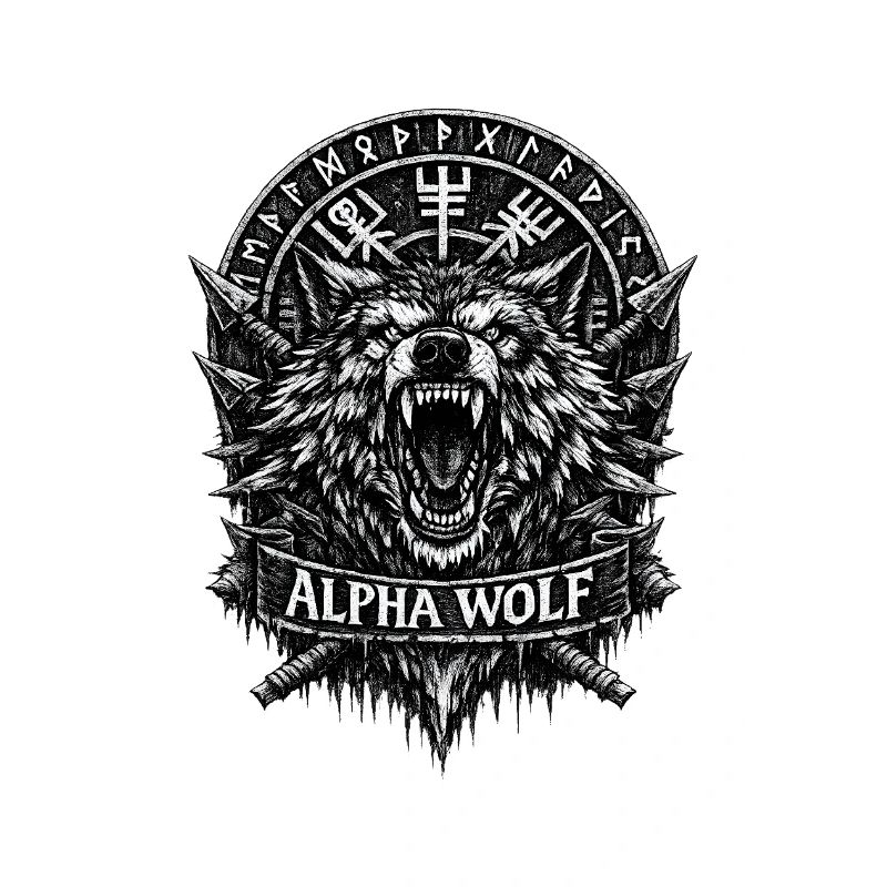 Alpha Wolf Runic Crest