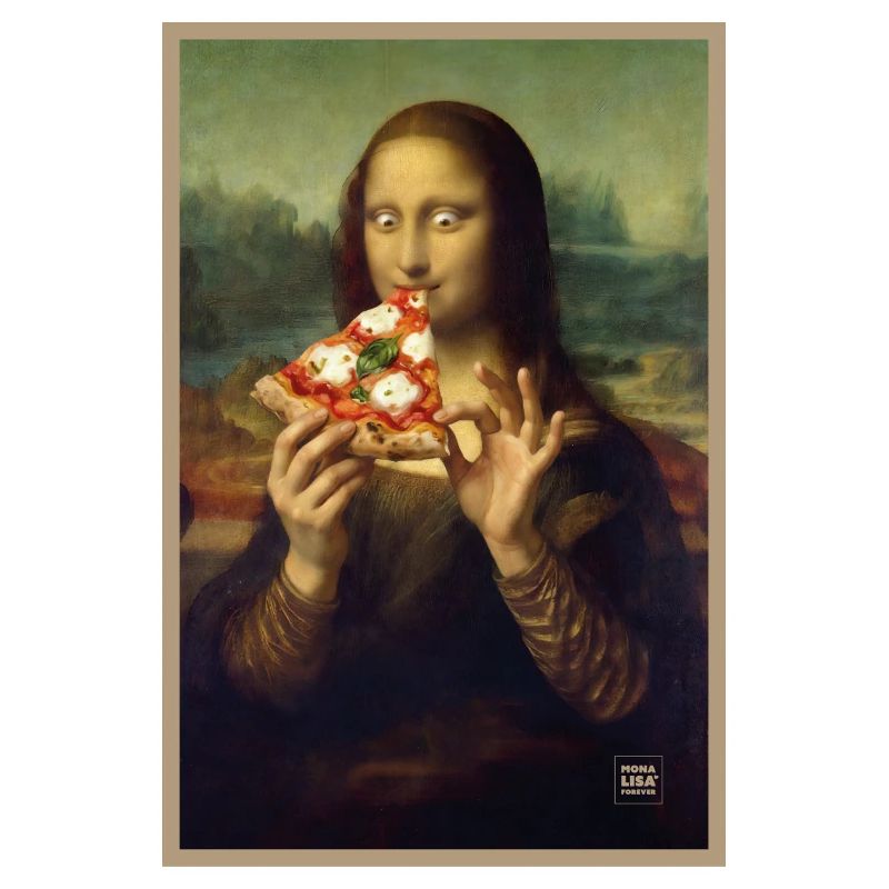 Mona Lisa isst Pizza