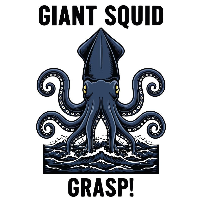 Calmar Géant Mer Abyss Grasp Giant Squid