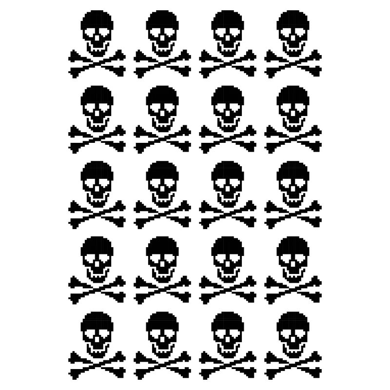 pixelated skulls pattern