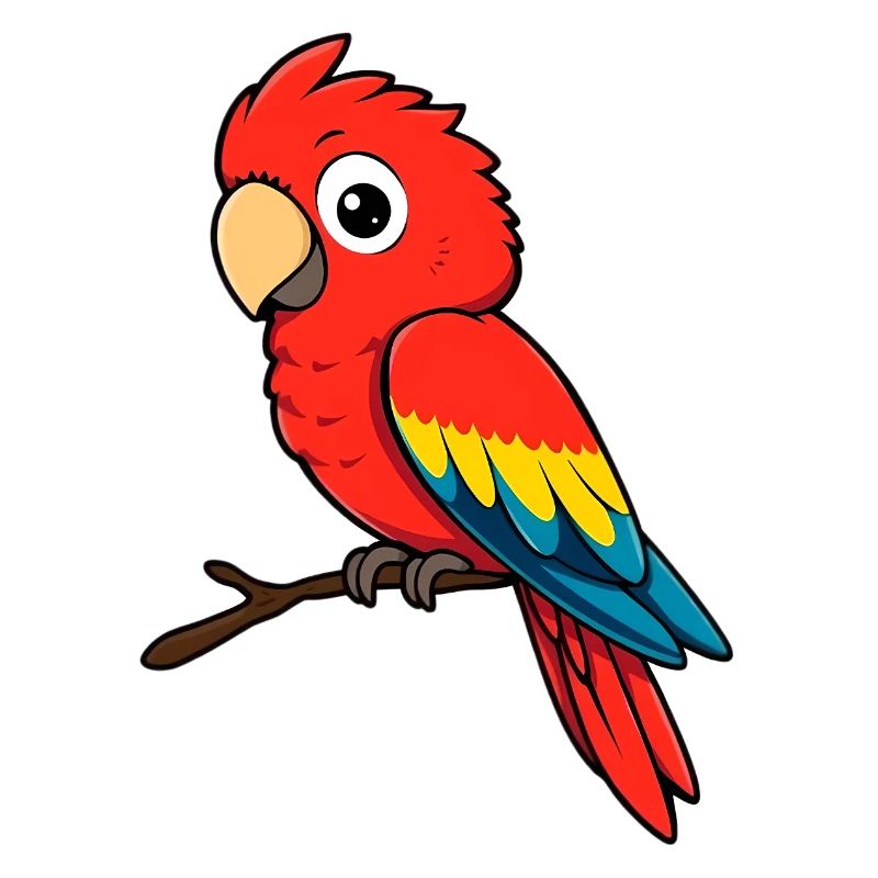 Parrot Red Macaw