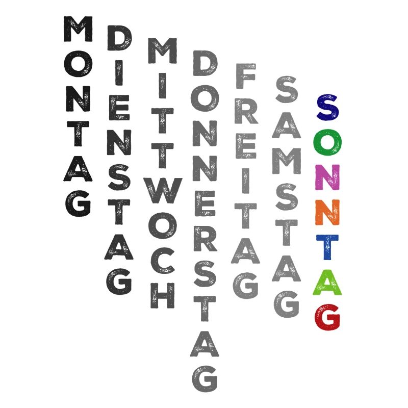 Le dimanche de la semaine - coloré