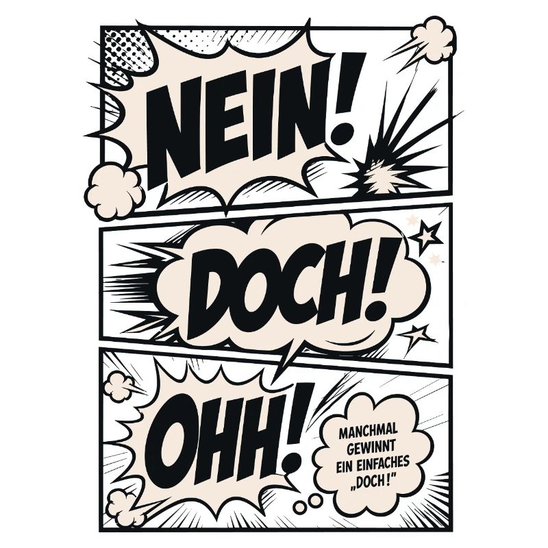 Nein Doch Ohh Kult Spruch Design