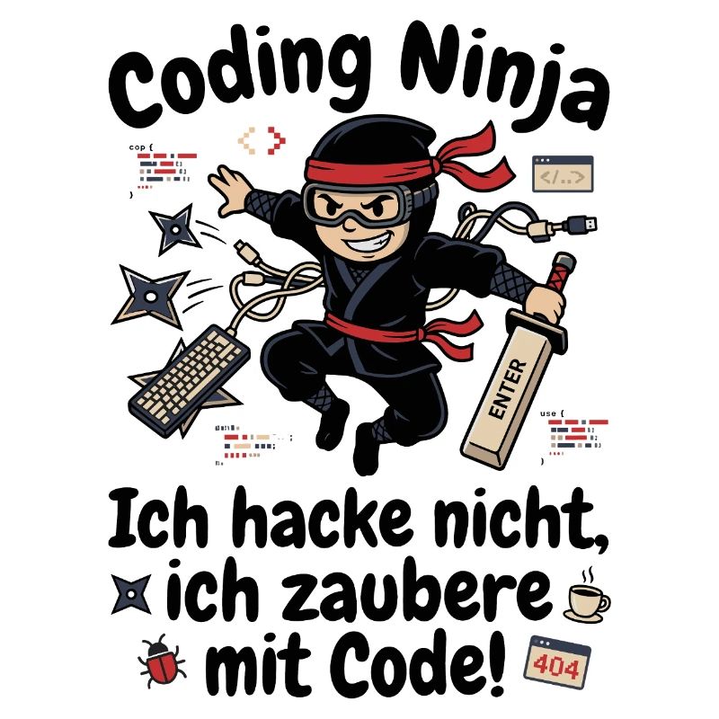 Coder Ninja Programmierer Humor