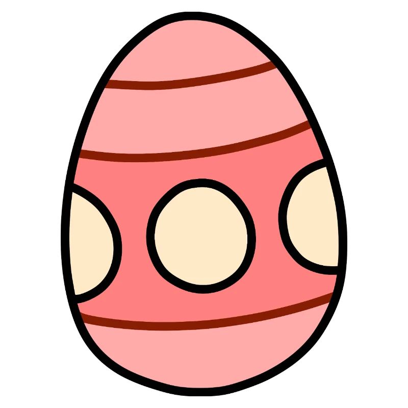 Pastel Striped Easter Egg