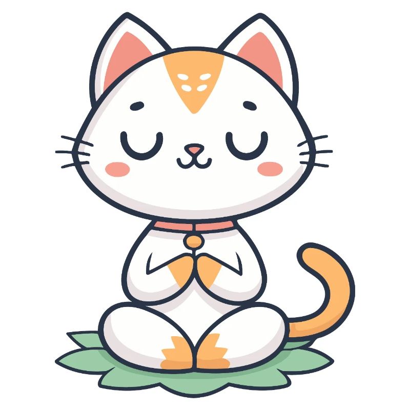 Chat zen Méditatif