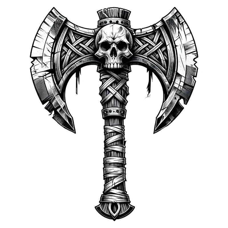 Axe throwing axe skull design