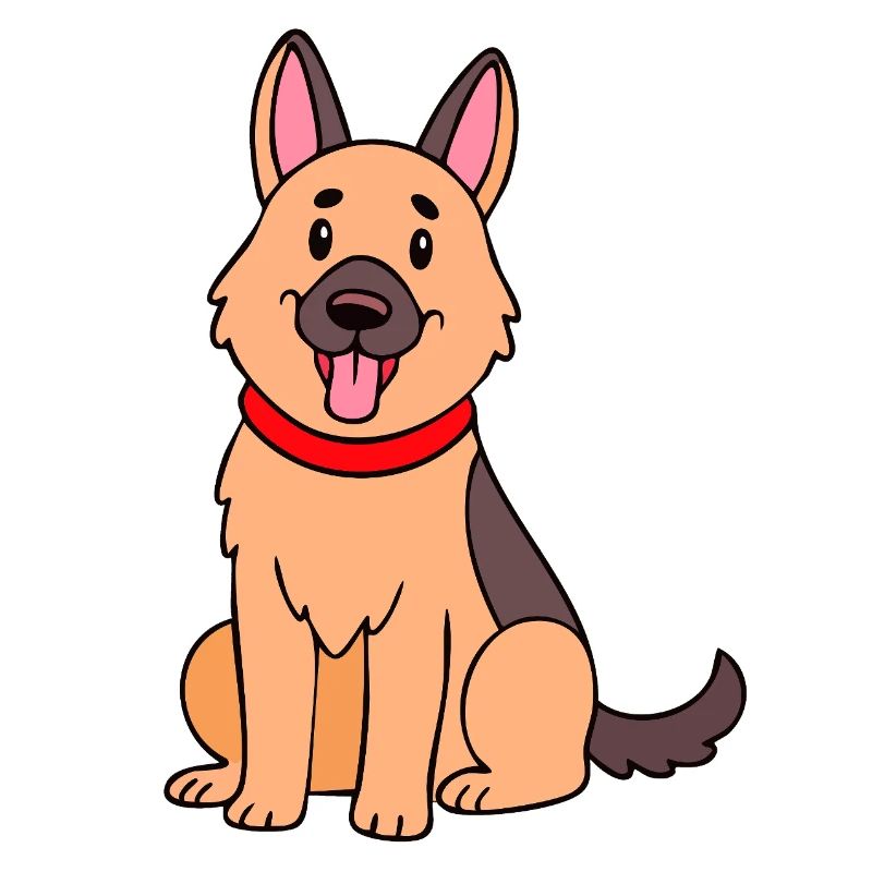 Niedlicher Schäferhund (Comic)