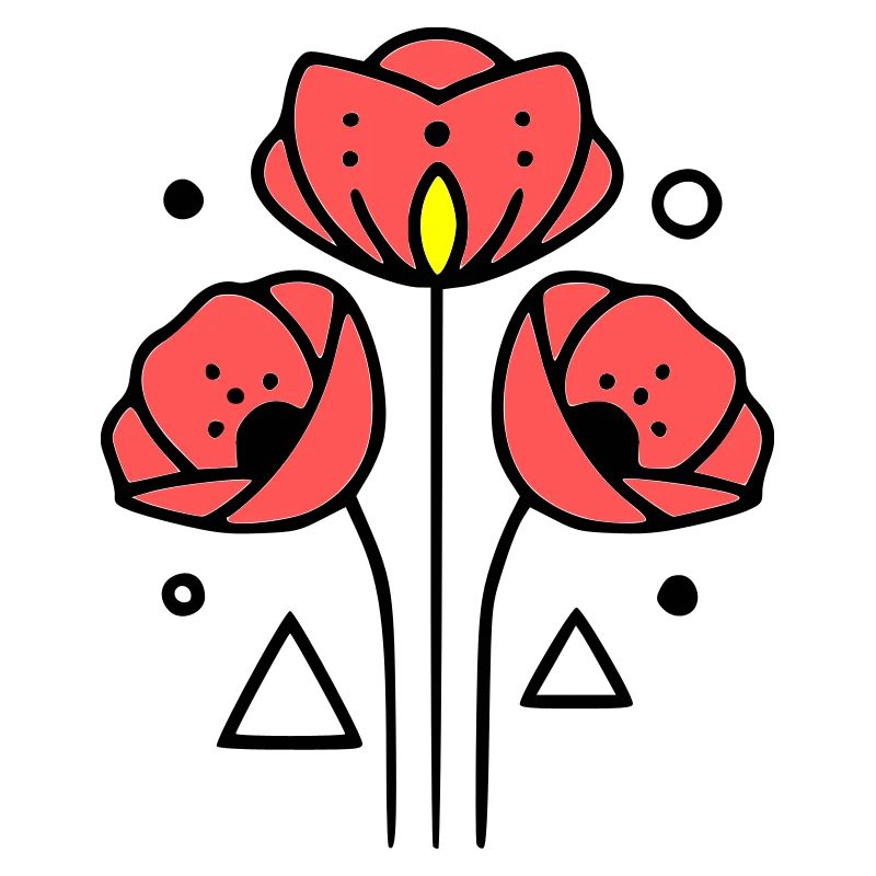 mohnblume-mohnblumen-minimalistisch-line-art-2