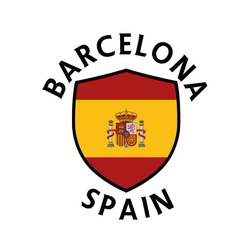 Bouclier de Barcelone dans un drapeau coloré