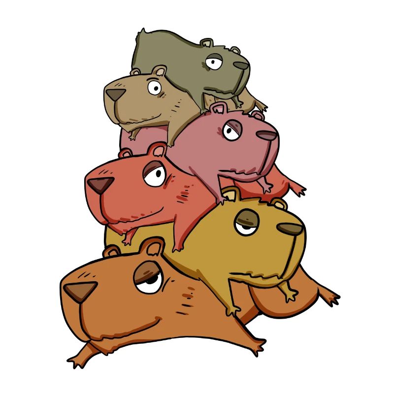 Capybara pile capybara