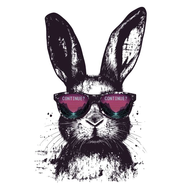 Lunettes de soleil Bunny Retro Synthwave Gaming Gift