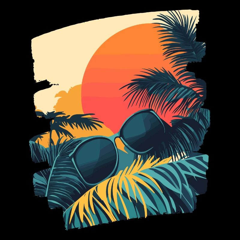 Summer Palm Tree Sunset