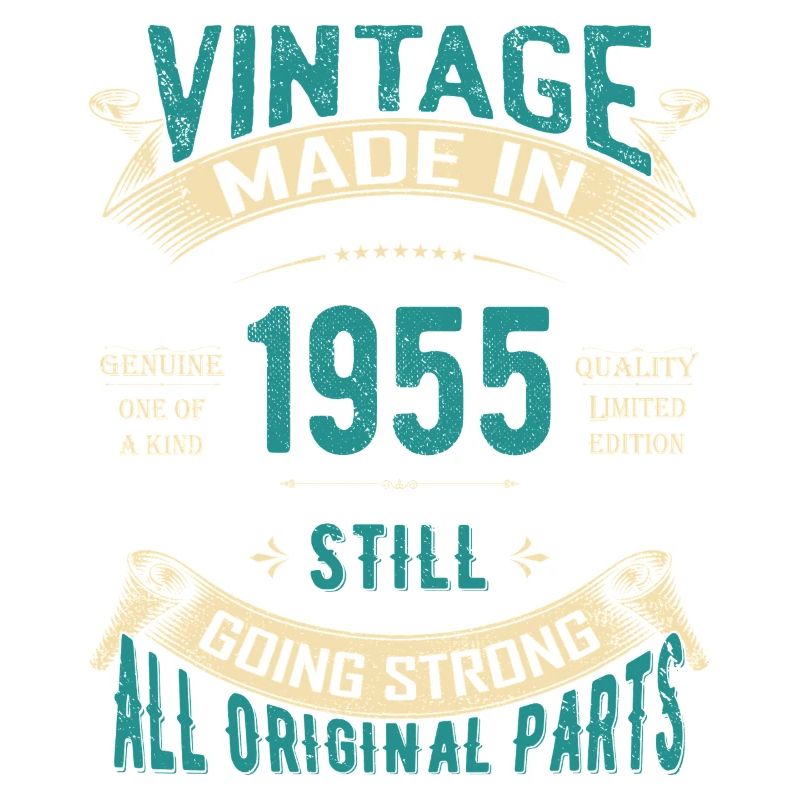 Conception de texte classique vintage de 1955